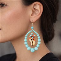 Earrings Woman in Gold Pasta di turchese LOR6561AG